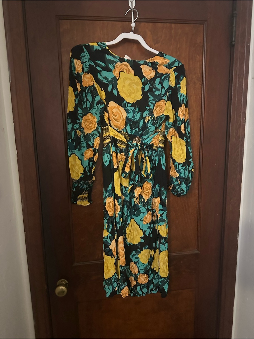 Anthropologie Tracy Reese Floral Midi Dress Size M - Picture 5 of 6
